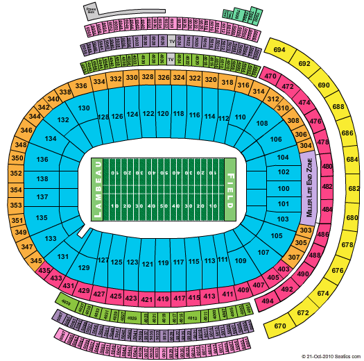 lambeau field seating chart